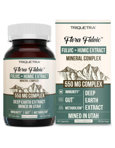Flora Fulvic | Suplemento de Ácido Fulvico 550 mg | 60 Cápsulas
