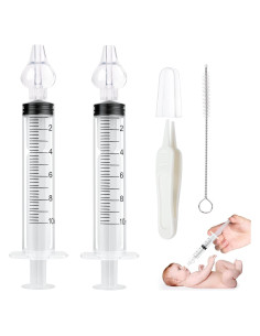 Irrigador Nasal para Bebés 2PCS Silicona Portátil con Pinzas