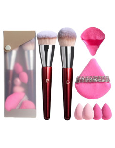 Conjunto de Brochas de Maquillaje BS-MALL - 8 Piezas con Esponjas