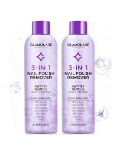 Removedor de Esmalte de Uñas Acetona Glamonade 236.6 ml x2
