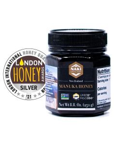 Miel de Manuka NAKI UMF 12+ MGO 350+ 248 g Nueva Zelanda