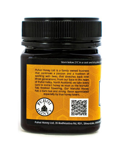 Miel de Manuka 100% Pura Puhoi MGO 100+ 250g 2