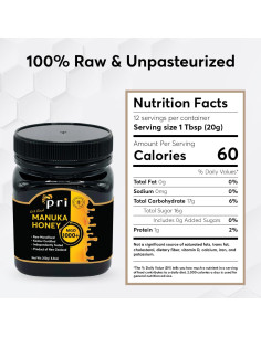 Miel de Manuka PRI MGO 1000+ Cruda 250g Nueva Zelanda 2