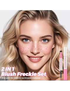 Bolígrafo de Rubor y Pecas Erinde 2 en 1 Rosa y Marrón 2