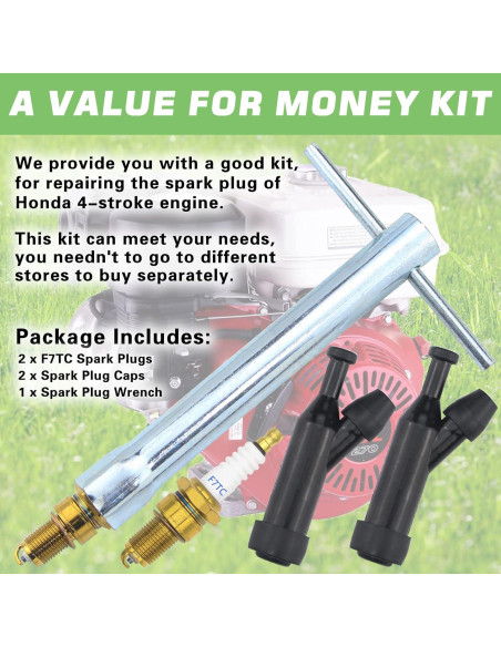 Kit de Bujías F7TC GREPSPUD para Motores Honda y Más