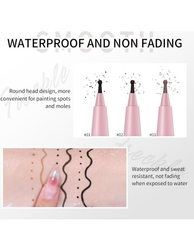 Bolígrafo de Pecas HOSAILY Tinte Impermeable Marrón Claro