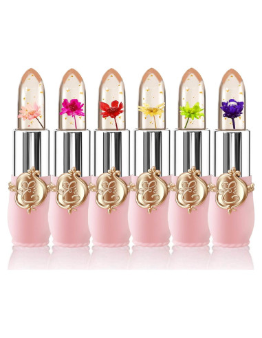 Set 6 Pintalabios Gel Floral Cambia Color Hidratante BestLand
