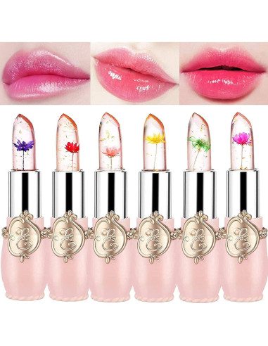 Paquete de 6 Labios de Gel Firstfly Rosa Hidratante