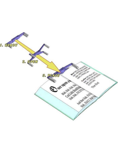 Soporte de Libro Portátil FlipKlip Azul - Paquete de 3 Unidades