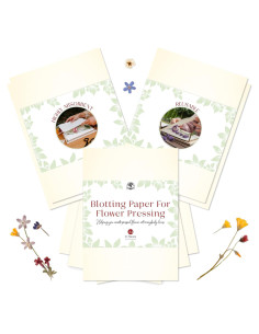 Papel Absorbente para Prensado de Flores Berstuk A4 10 Hojas