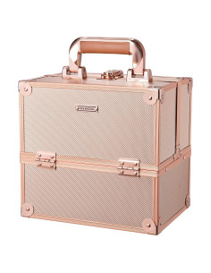 Estuche de Maquillaje Frenessa Rosa Dorado 27x19 cm