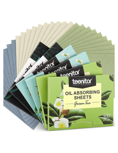 Hojas Absorbentes de Aceite Teenitor - 600 Hojas para Piel Grasa