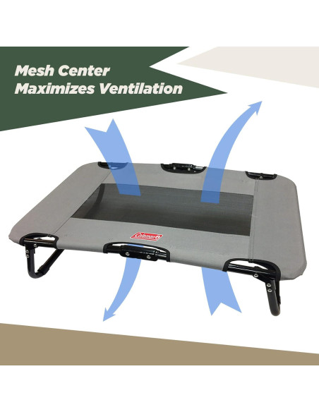 Cama Elevada Plegable para Perros Coleman Mediana Gris 50.8x76.2cm