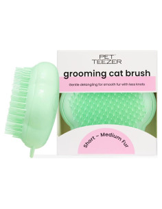 Cepillo Desenredador para Gatos Pet Teezer Verde 8x5 cm