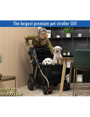 Carro de Paseo para Mascotas HPZ Titan-HD Beige 100 kg