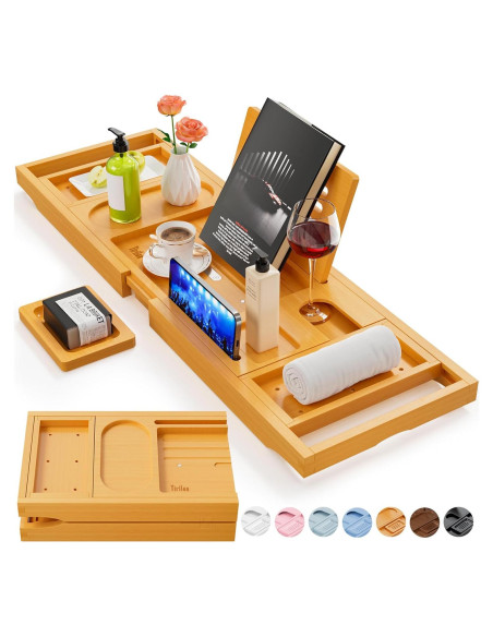 Bandeja de Baño Premium Yirilan Expandible Bambú 103,83 cm
