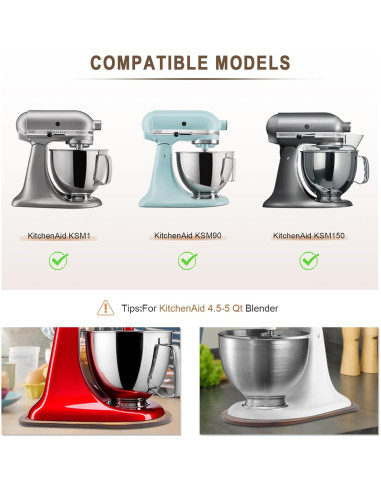 Alfombrilla deslizante KitchenAid 4.5-5 Qt con organizador