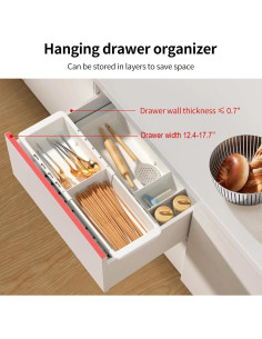 Organizador de Cajones Souyoyu Blanco Expandible 29-46 cm 2