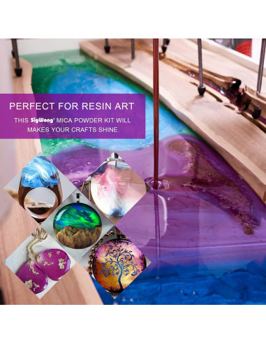 Set de 32 Polvos de Mica SigWong 5g - Pigmentos Naturales