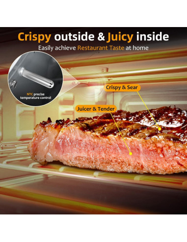 Freidora de aire 10 en 1 LynTorin Horno Digital 9 Funciones