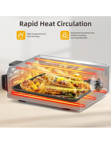 Freidora de aire 10 en 1 LynTorin Horno Digital 9 Funciones