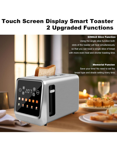 Tostadora Digital Inteligente iFedio 2 Rebanadas Acero Inoxidable