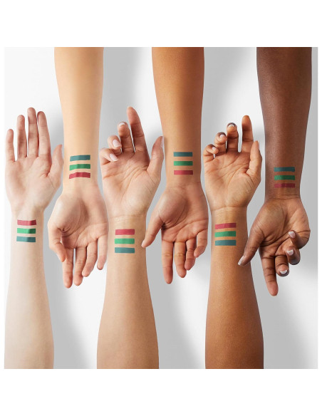 Set de Labios 3 Pcs Evpct Mate 24 Horas Rojo Verde