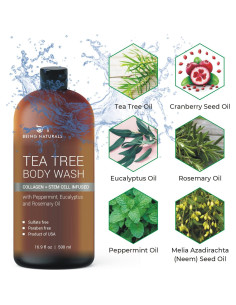 Gel de Ducha BeingNaturals con Aceite de Árbol de Té 478ml 2