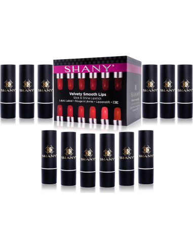 Set de 12 Labiales Mate SHANY - Hidratantes y Larga Duración
