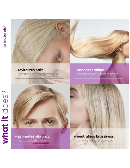 Mascarilla Capilar Morada ArtNaturals 226g - Elimina Amarillo