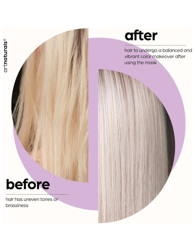Mascarilla Capilar Morada ArtNaturals 226g - Elimina Amarillo