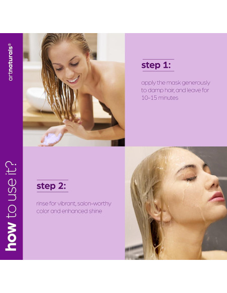 Mascarilla Capilar Morada ArtNaturals 226g - Elimina Amarillo