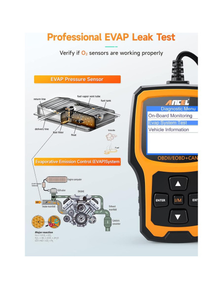 Escáner OBD2 ANCEL AD410, Lector de Códigos para Autos 1996+