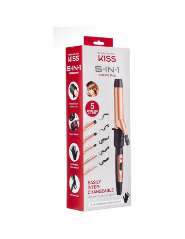 Plancha de Rizar 5-en-1 KISS Oro Cerámica Turmalina