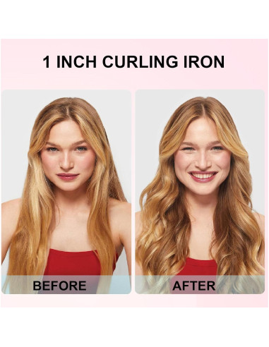 Tenaza de Pelo Vnina 1 Pulgada Cerámica Calor Ajustable