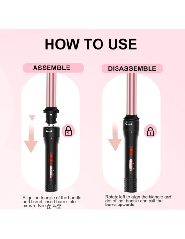 Tenaza de Pelo Vnina 1 Pulgada Cerámica Calor Ajustable