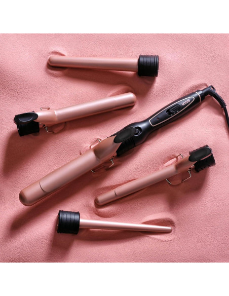 Plancha de Rizar 5-en-1 KISS Oro Cerámica Turmalina Plancha de Rizar 5-en-1 KISS Oro Cerámica Turmalina