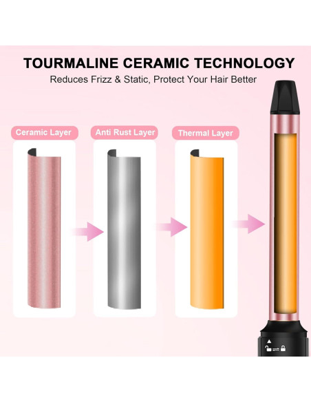 Tenaza de Pelo Vnina 1 Pulgada Cerámica Calor Ajustable