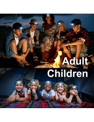 Paquete de 8 Linternas Frontales LED Vaasee con 24 Baterías AAA