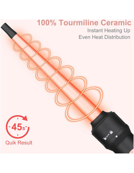 Tenaza Rizar Cabello 5 en 1 EMOCCI PRO Cerámica Oro Rosa