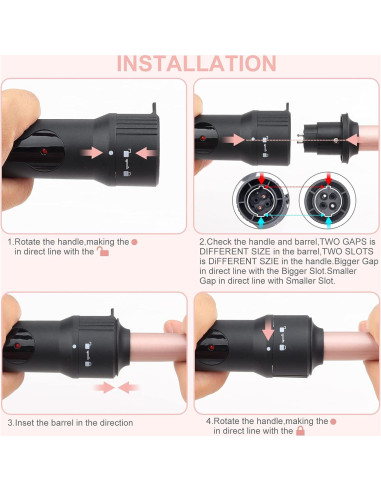 Tenaza Rizar Cabello 5 en 1 EMOCCI PRO Cerámica Oro Rosa