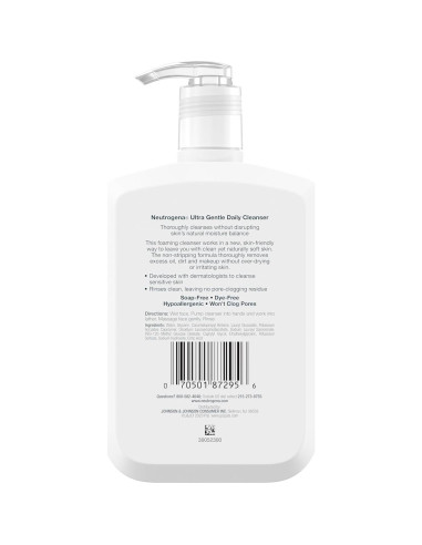 Limpiador Facial Espumoso Neutrogena 355 ml Piel Sensible