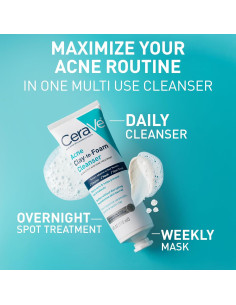 CeraVe Limpiador Facial Arcilla a Espuma 113 g Acné 2