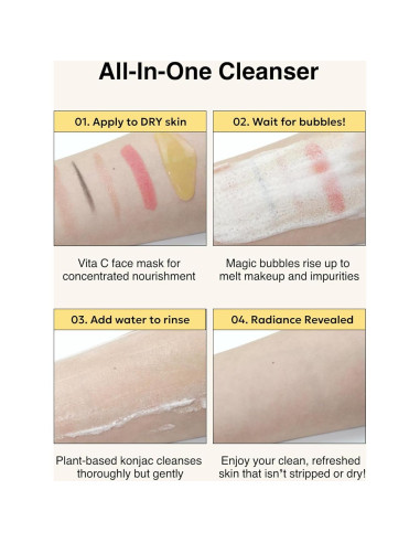 Limpiador Facial Espuma Todo-en-Uno MISSHA Vita C 200ml