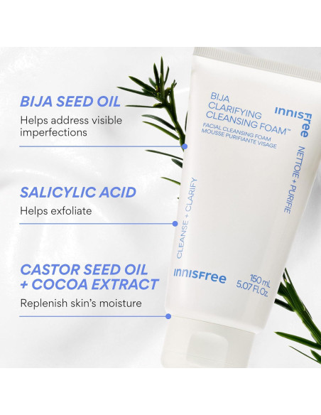 Espuma Limpiadora Facial Innisfree Bija 181g Ácido Salicílico Espuma Limpiadora Facial Innisfree Bija 181g Ácido Salicílico