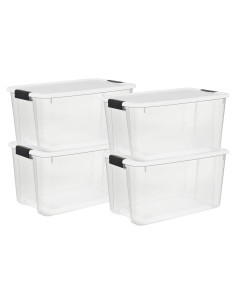 Caja de Almacenamiento Sterilite 70L Transparente 4-Pack