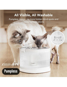 Fuente de Agua para Gatos Cheerble Elfin 2L Inalámbrica 2