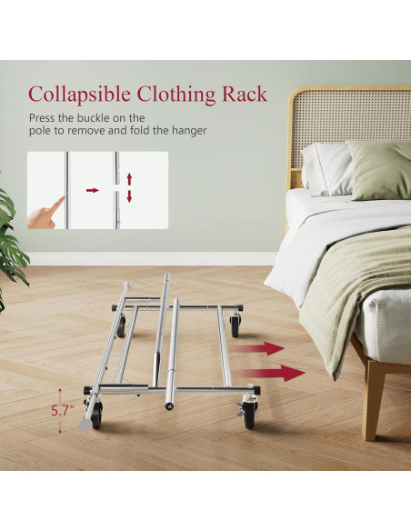 Perchero Plegable Tajsoon Cromo Extensible 250 lbs