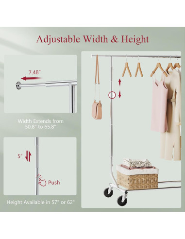 Perchero Plegable Tajsoon Cromo Extensible 250 lbs