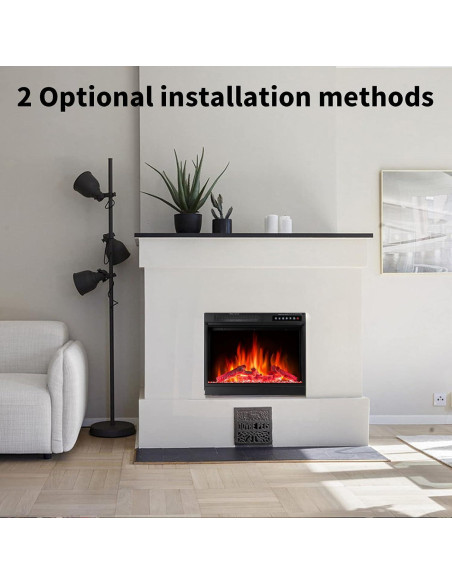 Chimenea Eléctrica R.W.FLAME 58cm con Control Remoto y Calefacción